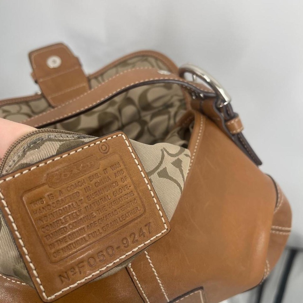 Vintage Y2K Coach Soho Bag Shoulder Purse British Tan Rare Buckle Leather 9247 - Picture 8 of 8